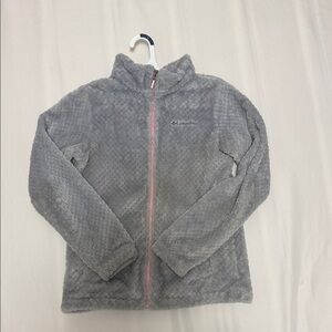 Columbia Soft Gray Fleece Jacket